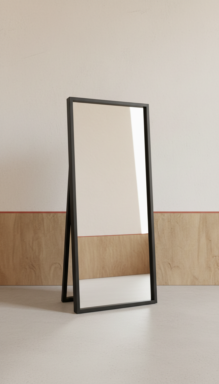 Cascade Floor Mirror with Floating Frame