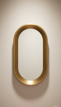 Aria Oval Mirror with Sculpted Edge